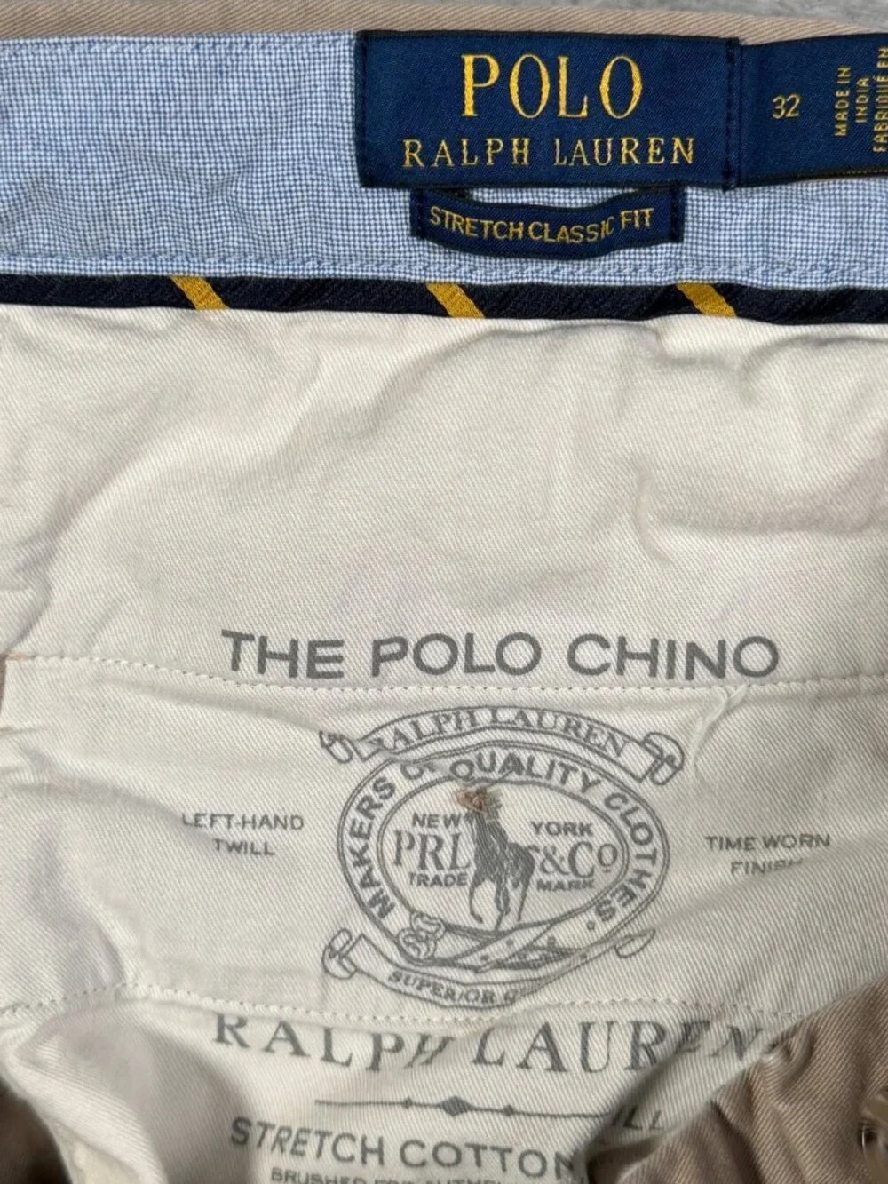 Polo Ralph Lauren Shorts Mens 32 Tan Stretch Classic Fit Chino Flat Front